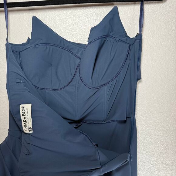 Chiara Boni La Petite Robe Dotai Strapless Gown Arctic Blue Womens IT 42 - Picture 6 of 13